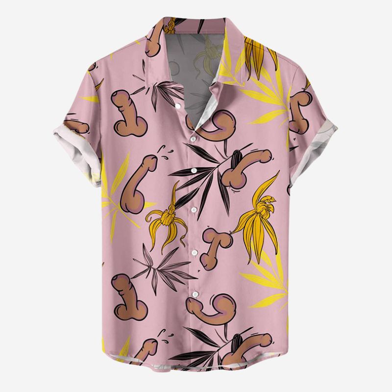 Penis Plants Print Hawaiian Shirt