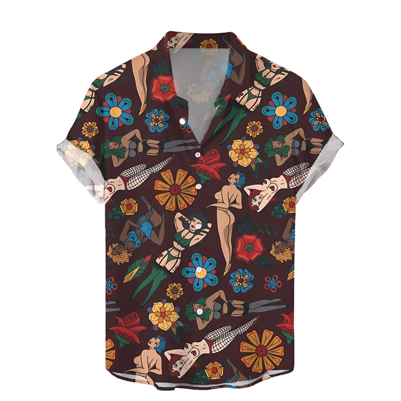 Fun And Beauty Print Hawaiian Shirt