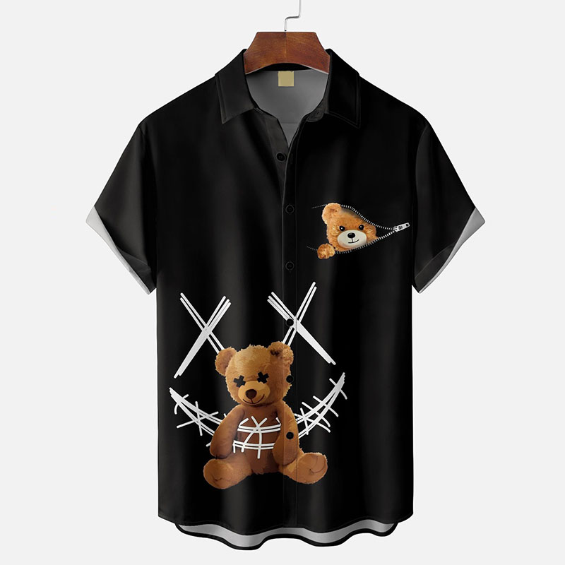 Breathable Lovely Bear Casual Shirt