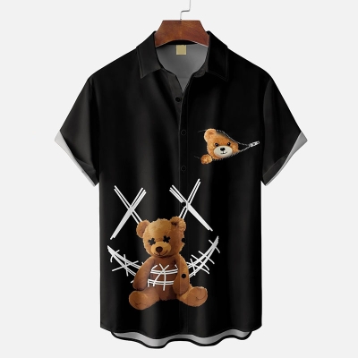 Breathable Lovely Bear Casual Shirt