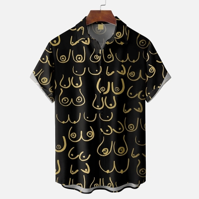 Fun Line Art Hawaiian Shirt