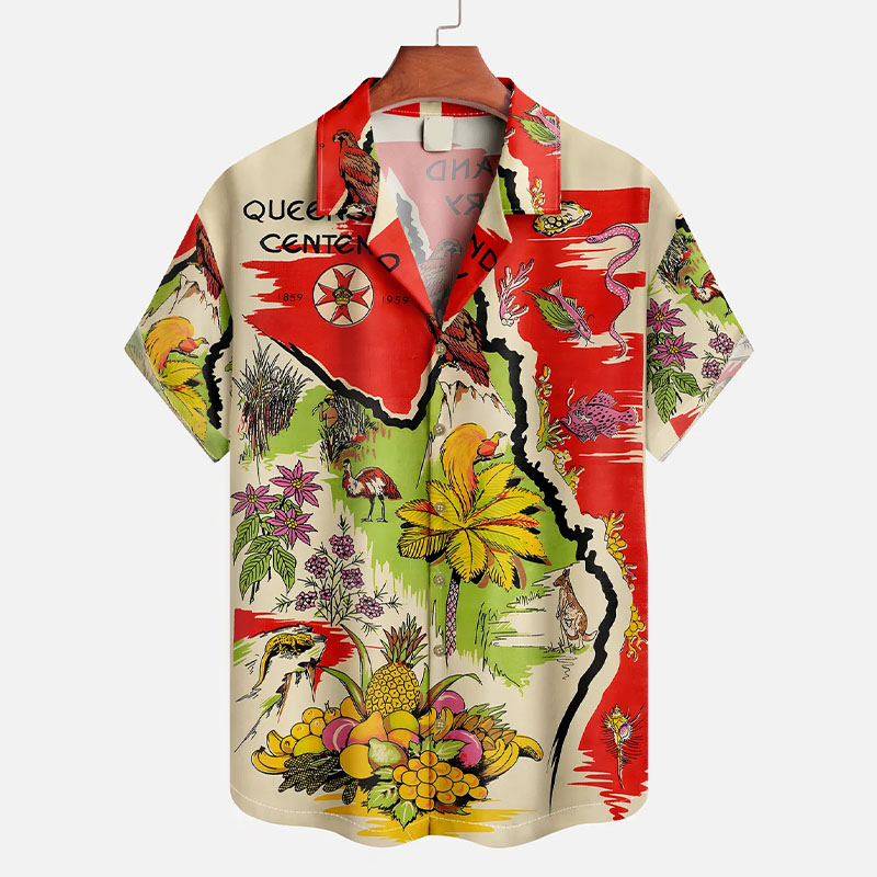 Tropical Plants Animals Hawaiian Shirt