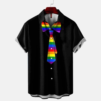 Rainbow Bow Tie Hawaiian Shirt