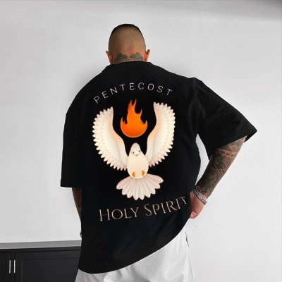 Pentecostal Holy Spirit Flame Print T-Shirt