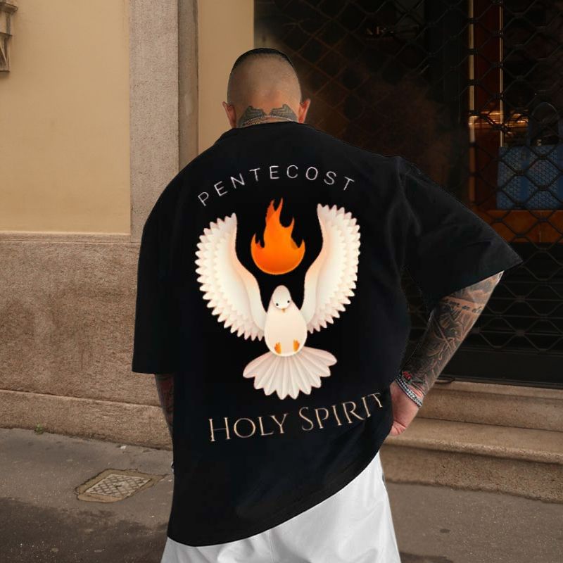 Pentecostal Holy Spirit Flame Print T-Shirt