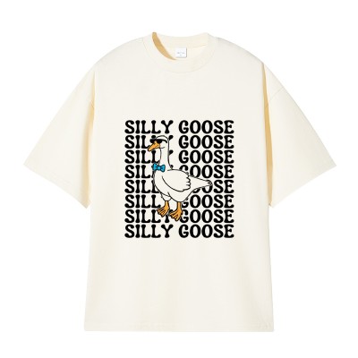 Silly Goose Printed Cotton T-Shirt