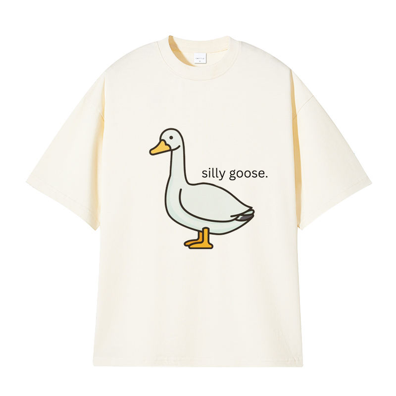 Silly Goose Cute Printed Cotton T-Shirt