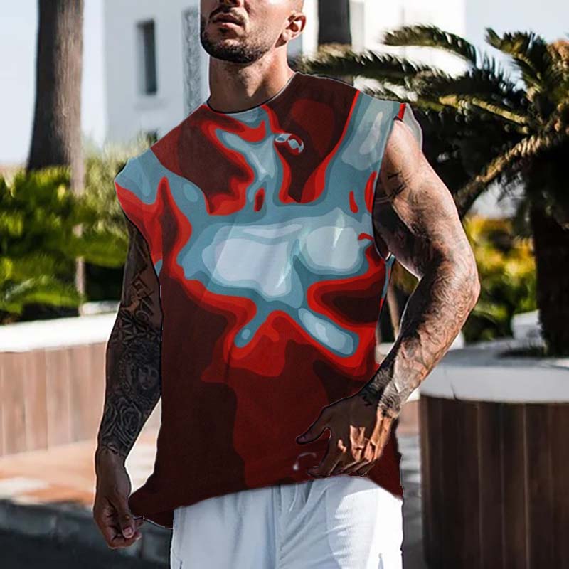 Body Print Waistcoat T-shirt