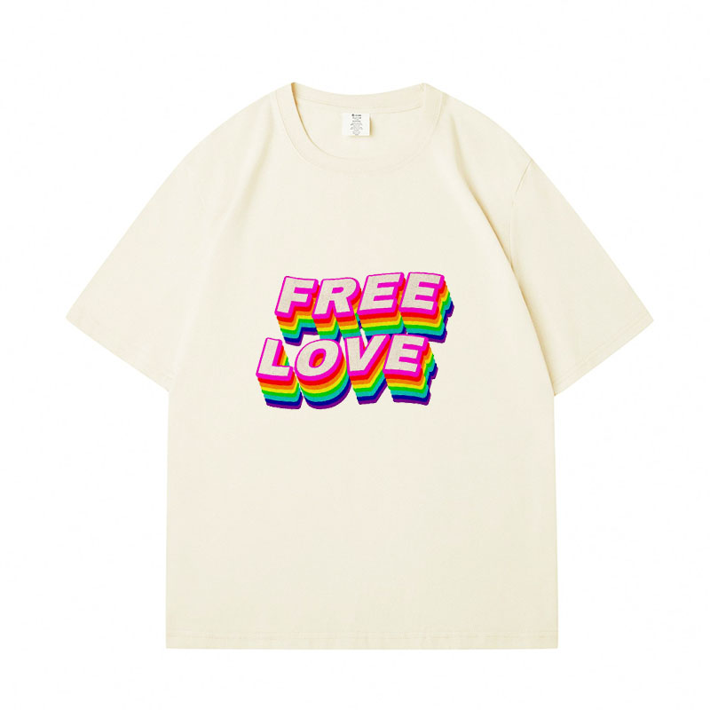 Free Love Printed Cotton T-Shirt