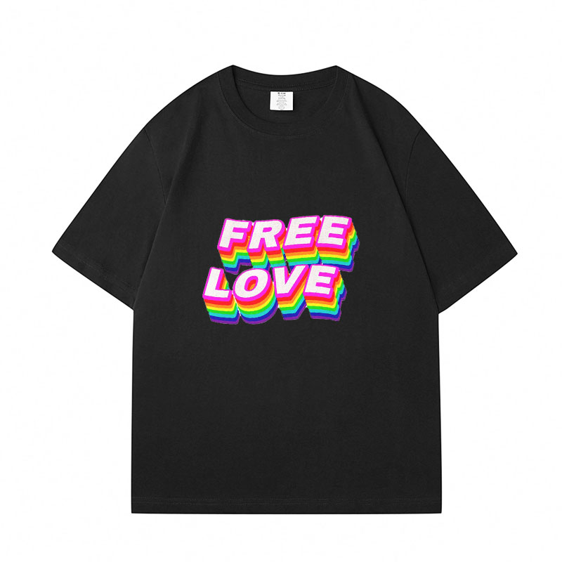 Free Love Printed Cotton T-Shirt