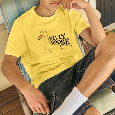 Silly Goose Print Vacation T-shirt