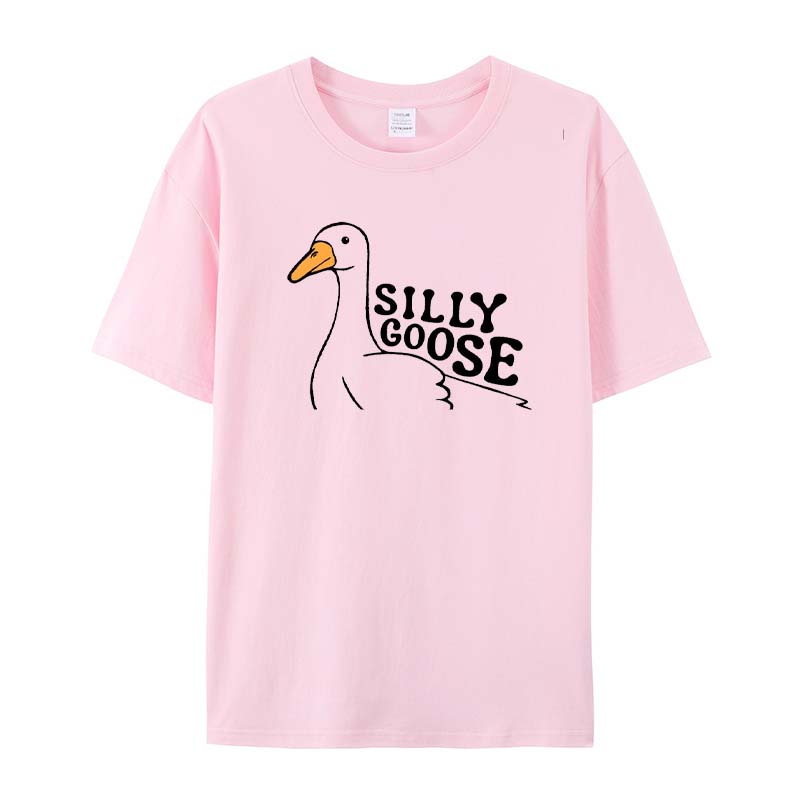 Silly Goose Print Vacation T-shirt