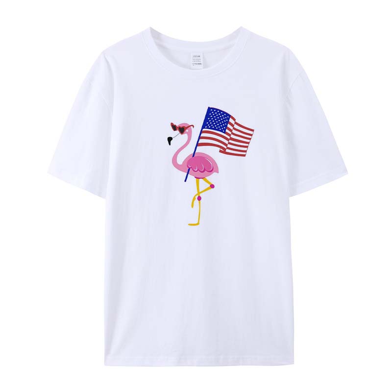 Independence Day Flamingo Print T-Shirt