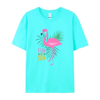 Vacation Flamingo Print T-Shirt