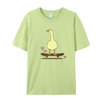 Skateboard Goose Print T-Shirt