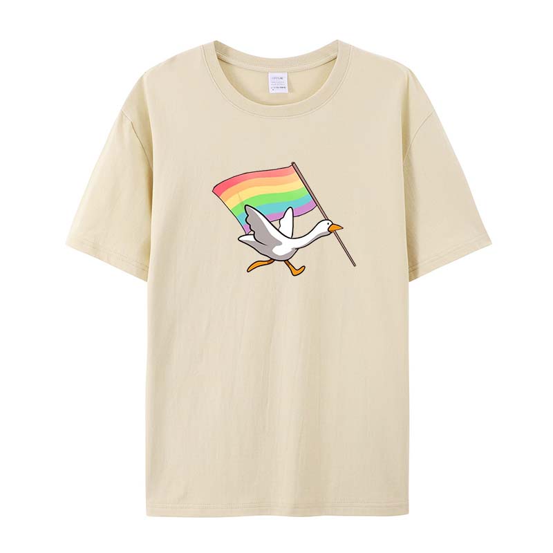 Pride Rainbow Goose Print T-Shirt