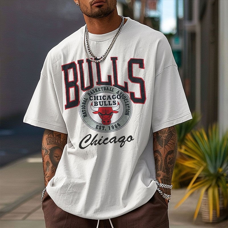 Chicago Bulls Printed Colorful Cotton T-shirt
