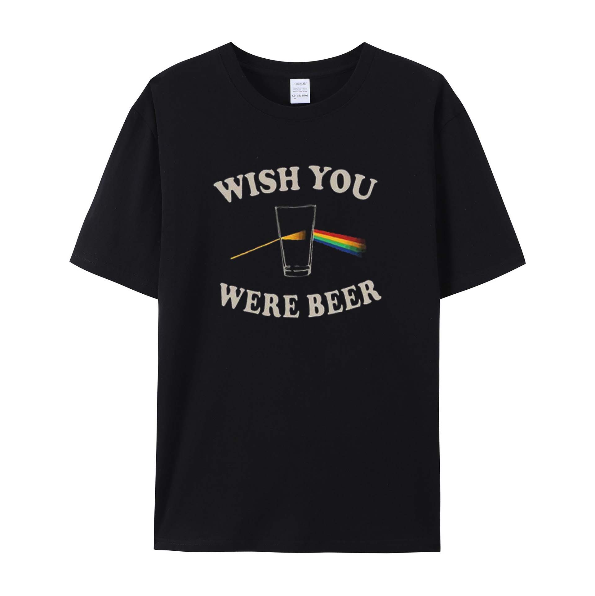 Wish You Wear Beer Printed T-shirt