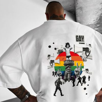 LGBT Element Printed Cotton T-shirt