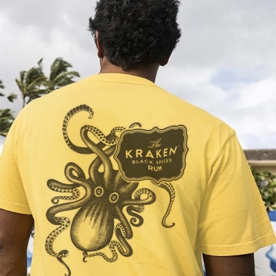 Sea Monster Octopus Print T-shirt