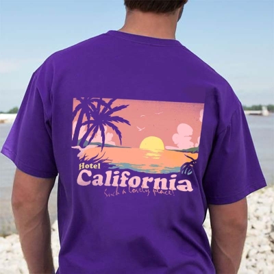 California Vacation Surf Print T-shirt