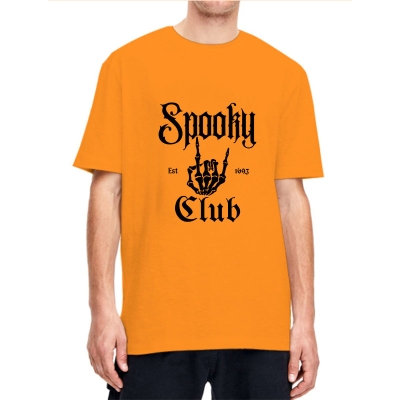 Highly Saturated Tones Spooky Club Cotton T-shirt