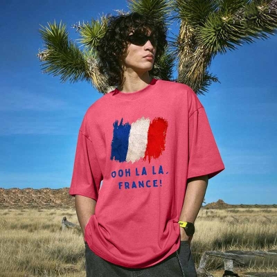French Sports Print T-shirt