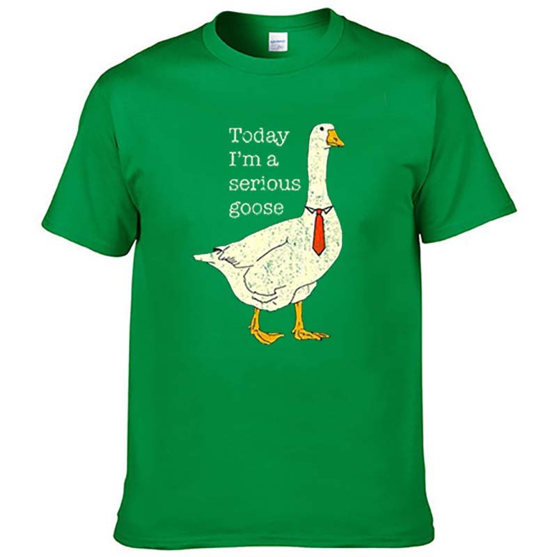 Today I Am A Serious Goose Print T-shirt