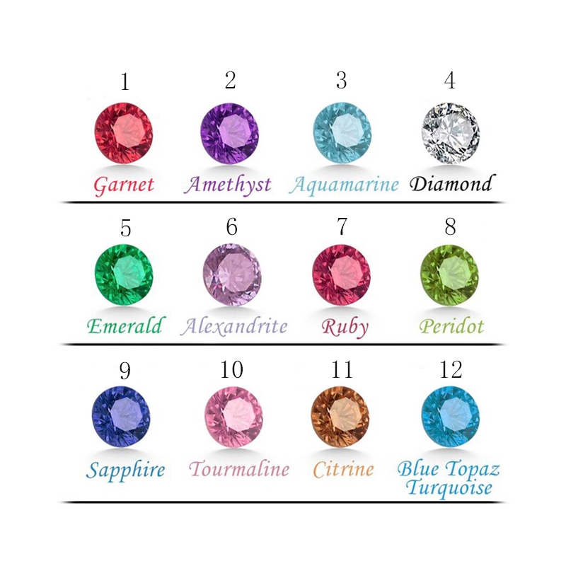 Personlized Stackable Eternity Birthstone Charm Necklace