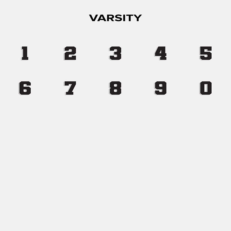 Varsity Font Custom Number Necklace