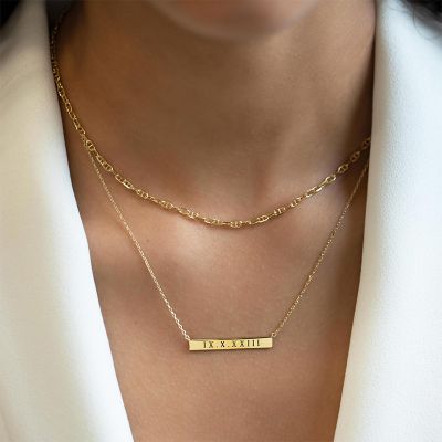 Customized Name Bar Necklace