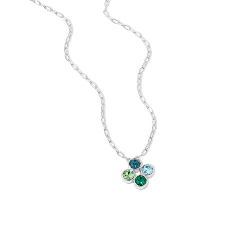 Paperclip Chain Bezel Birthstone Set Necklace