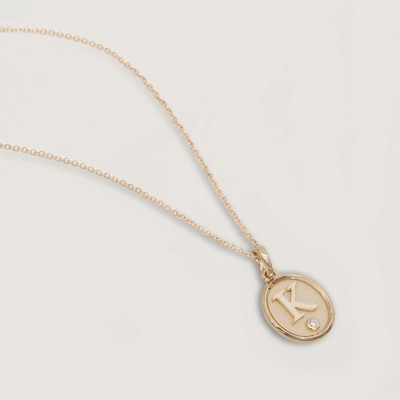 Initial Pendant Charm Necklace