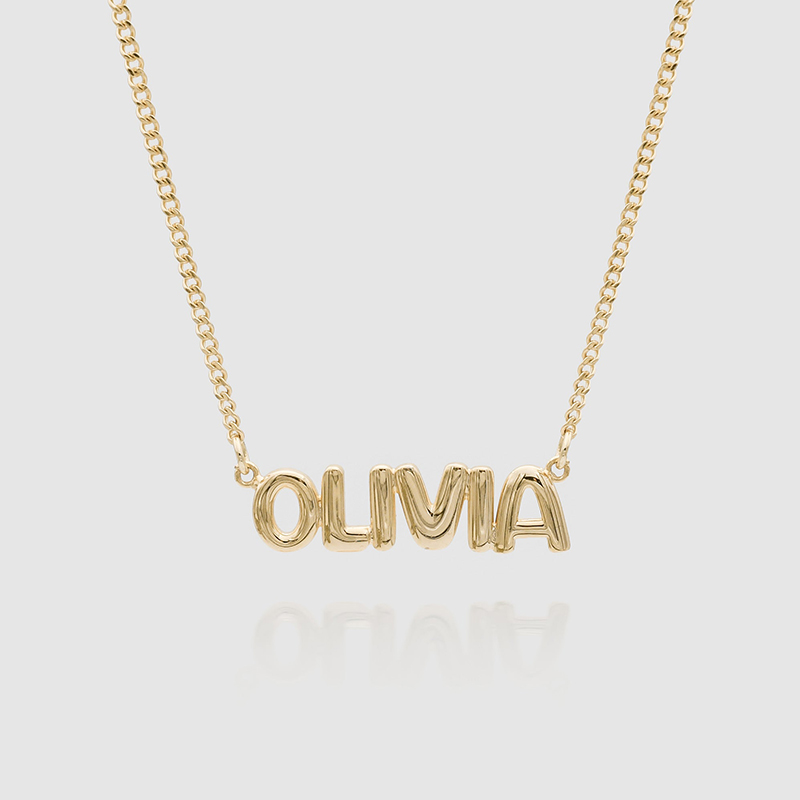 Customized Bubble Name Necklace