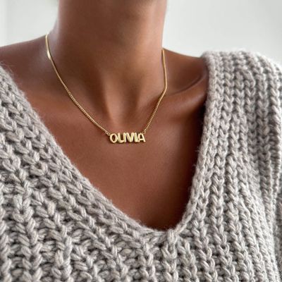 Customized Bubble Name Necklace