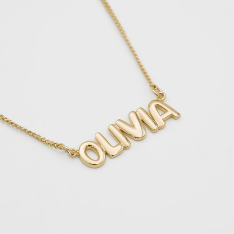 Customized Bubble Name Necklace