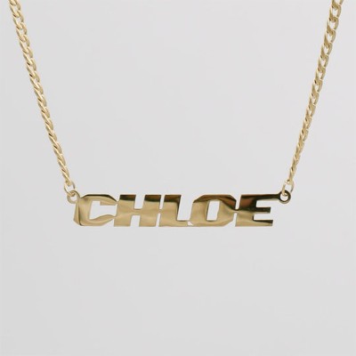 Name Necklace With Cuban Chain