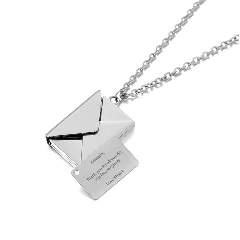 Envelope Necklace With Secret Message