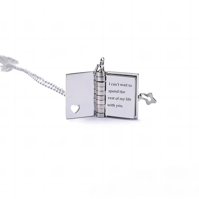 Personlized Book Locket Necklace