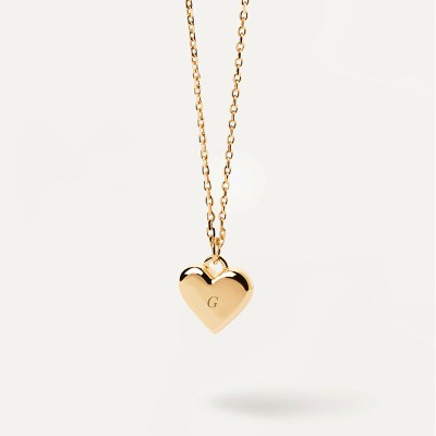 Heart  Letter Pendant Necklace
