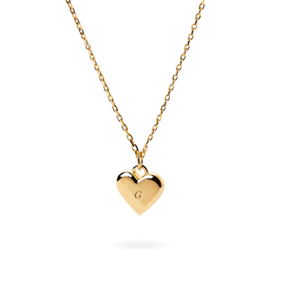 Heart  Letter Pendant Necklace