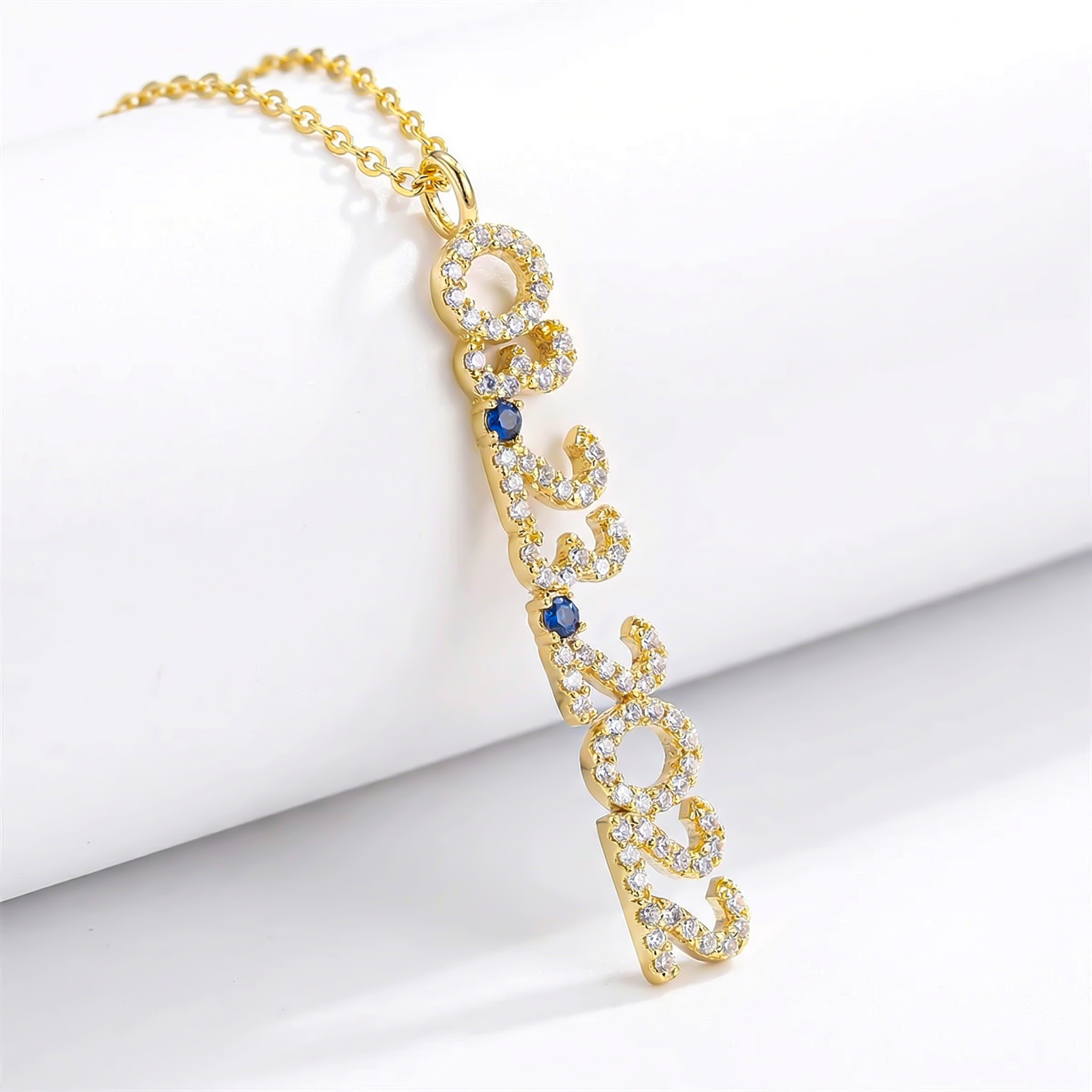 Personalized Date Birthstone Necklace Personalized Date Birthstone Necklace