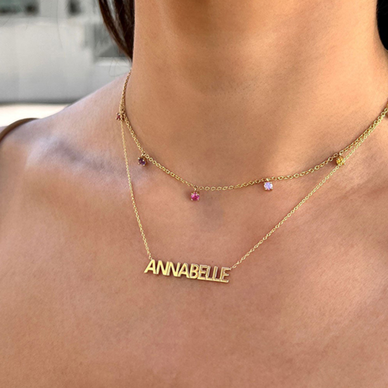 Block Letter Name Necklace