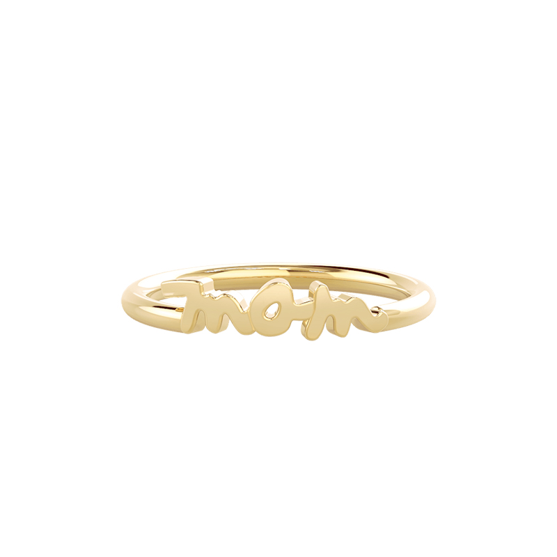 Script "mom" Ring