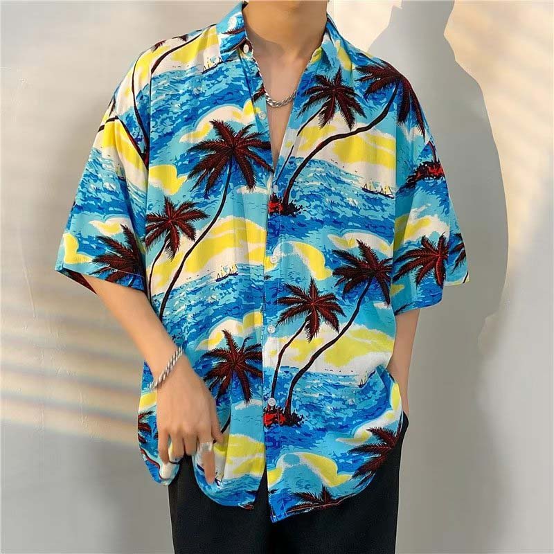 Vintage Floral Short Sleeve Hawaiian Style Shirt