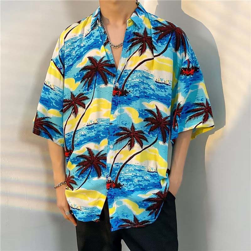 Vintage Floral Short Sleeve Hawaiian Style Shirt