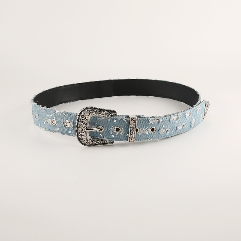 Denim Vintage Sculpted Personalized Belt