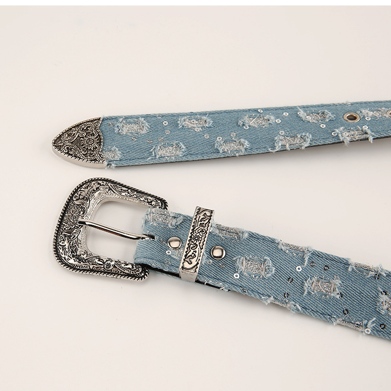 Denim Vintage Sculpted Personalized Belt