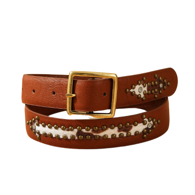 Vintage Cowboy Style Studded Belt 112cm