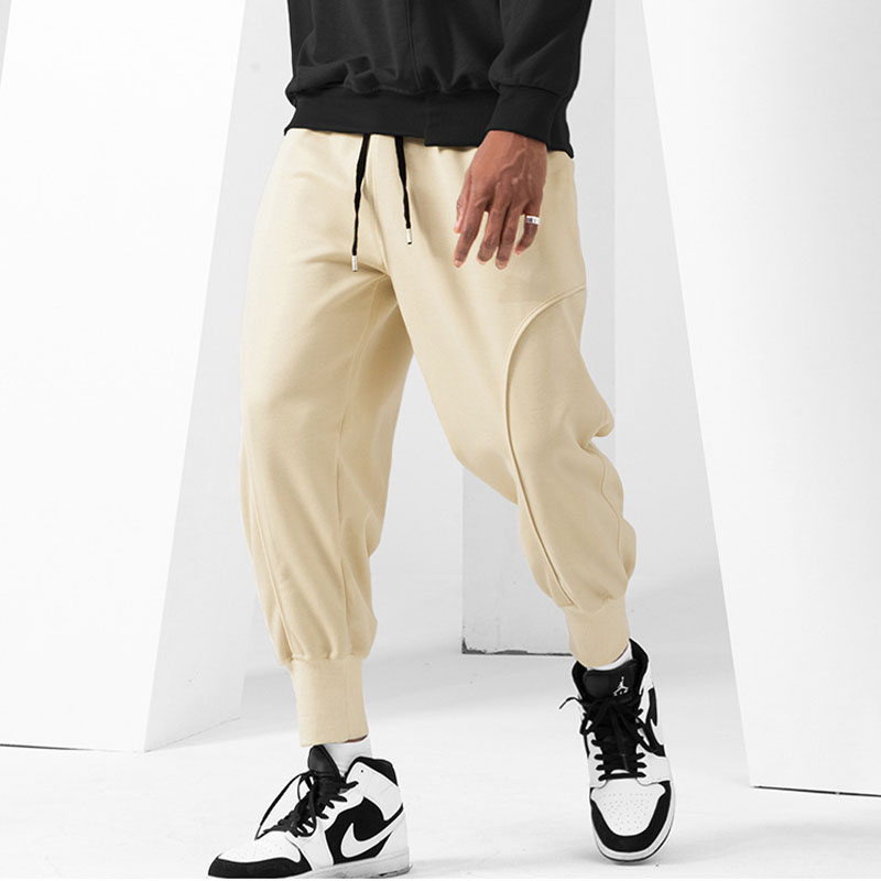 Solid Color Straight Leg Drawstring Casual Pants